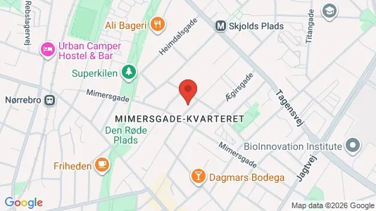 Erhvervslokaler til leje i Nørrebro - kort over placeringen