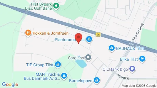 Erhvervslokaler til leje i Tilst - kort over placeringen