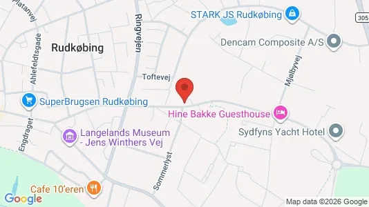Erhvervslokaler til leje i Rudkøbing - Foto fra Google Street View