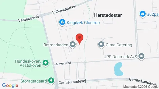 Erhvervslokaler til leje i Glostrup - kort over placeringen