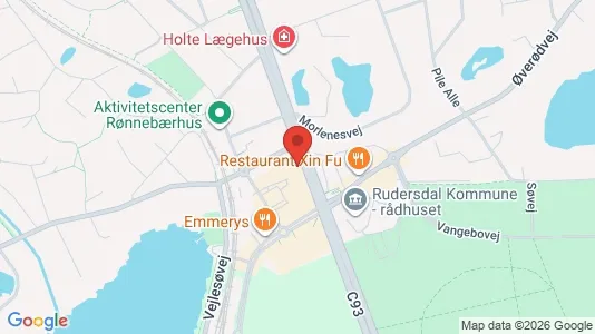 Erhvervslokaler til leje i Holte - kort over placeringen