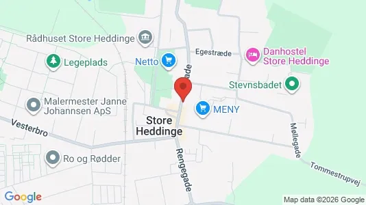 Erhvervslokaler til leje i Store Heddinge - kort over placeringen