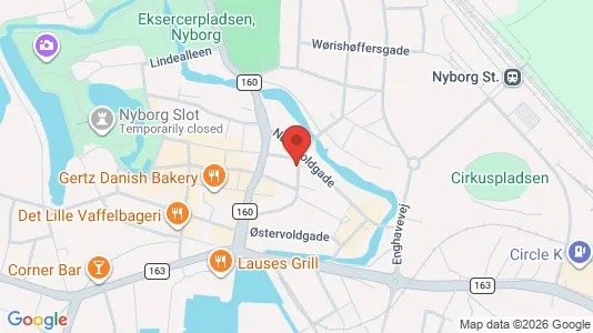 Erhvervslokaler til leje i Nyborg - kort over placeringen
