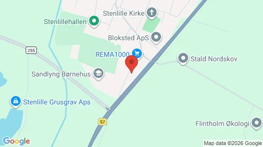 Erhvervslokaler til leje i Stenlille - kort over placeringen