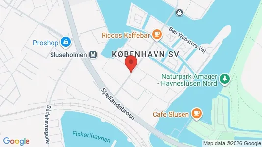 Erhvervslokaler til leje i København SV - kort over placeringen