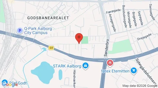 Erhvervslokaler til leje i Aalborg Centrum - kort over placeringen