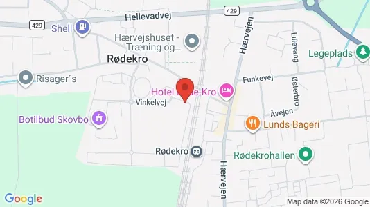 Erhvervslokaler til leje i Rødekro - kort over placeringen