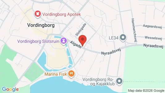 Erhvervslokaler til leje i Vordingborg - kort over placeringen