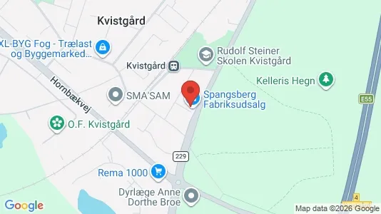 Erhvervslokaler til leje i Kvistgård - kort over placeringen
