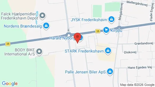 Erhvervslokaler til leje i Frederikshavn - Foto fra Google Street View