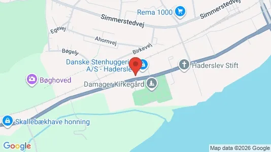 Erhvervslokaler til leje i Haderslev - kort over placeringen