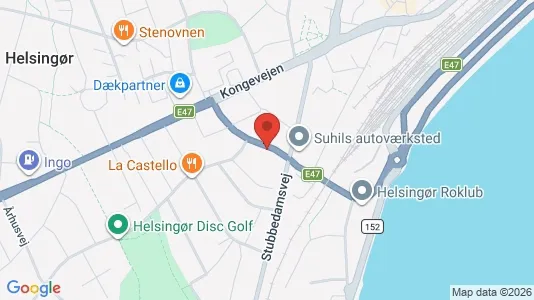 Erhvervslokaler til leje i Helsingør - kort over placeringen
