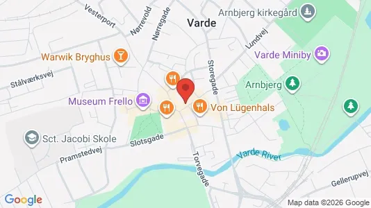 Erhvervslokaler til leje i Varde - kort over placeringen