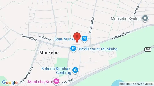 Erhvervslokaler til leje i Munkebo - kort over placeringen