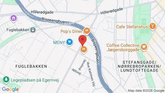 Erhvervslokaler til leje i Frederiksberg - kort over placeringen
