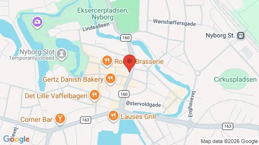 Erhvervslokaler til leje i Nyborg - kort over placeringen