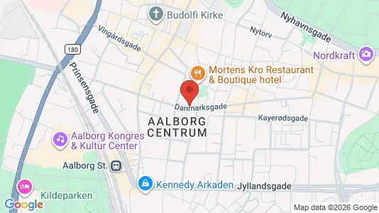 Erhvervslokaler til leje i Aalborg Centrum - kort over placeringen