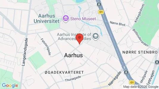 Erhvervslokaler til leje i Århus C - kort over placeringen