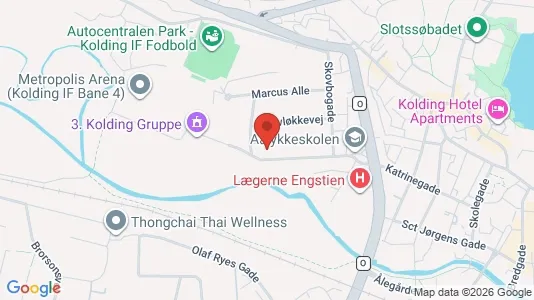 Erhvervslokaler til leje i Kolding - kort over placeringen