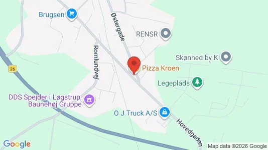 Erhvervslokaler til leje i Løgstrup - kort over placeringen