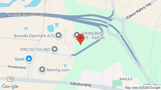 Erhvervslokaler til leje i Brabrand - kort over placeringen