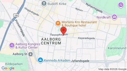 Erhvervslokaler til leje i Aalborg Centrum - kort over placeringen
