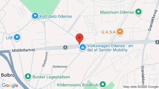 Erhvervslokaler til leje i Odense V - Foto fra Google Street View