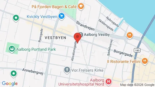 Erhvervslokaler til leje i Aalborg Centrum - kort over placeringen