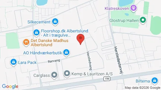 Erhvervslokaler til leje i Albertslund - kort over placeringen