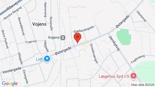 Erhvervslokaler til leje i Vojens - Foto fra Google Street View