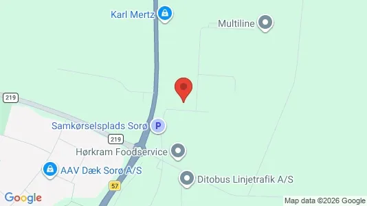 Erhvervslokaler til leje i Sorø - kort over placeringen