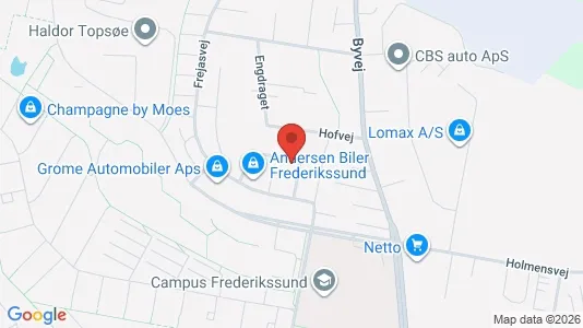 Erhvervslokaler til leje i Frederikssund - kort over placeringen