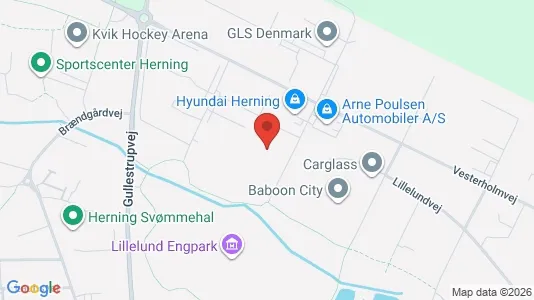 Erhvervslokaler til leje i Herning - kort over placeringen