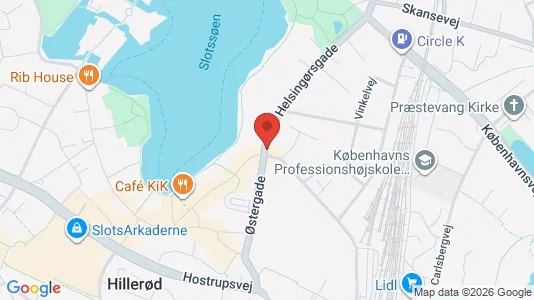 Erhvervslokaler til leje i Hillerød - kort over placeringen