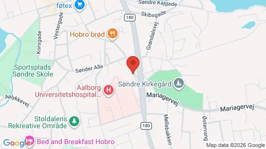 Erhvervslokaler til leje i Hobro - kort over placeringen