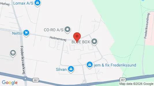 Erhvervslokaler til leje i Frederikssund - kort over placeringen