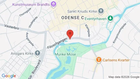 Erhvervslokaler til leje i Odense C - kort over placeringen