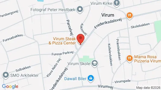 Erhvervslokaler til leje i Virum - kort over placeringen