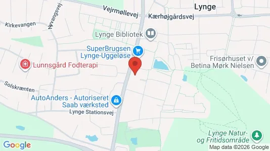 Erhvervslokaler til leje i Lynge - kort over placeringen