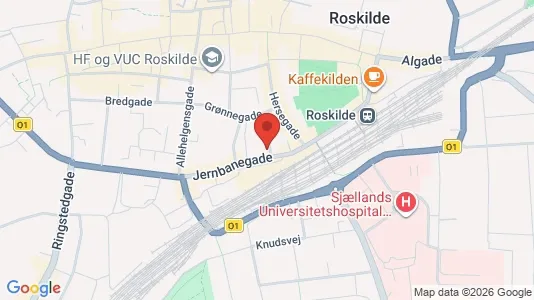 Erhvervslokaler til leje i Roskilde - kort over placeringen