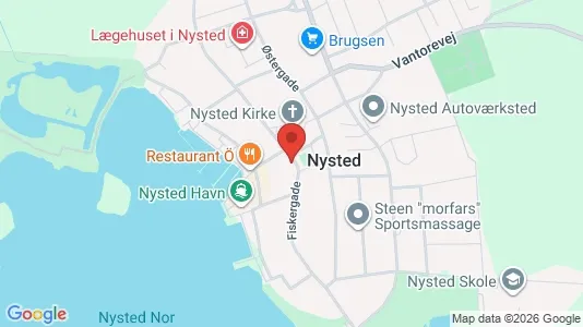 Erhvervslokaler til leje i Nysted - kort over placeringen
