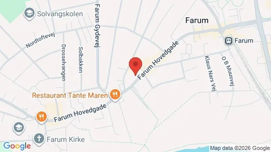 Erhvervslokaler til leje i Farum - kort over placeringen