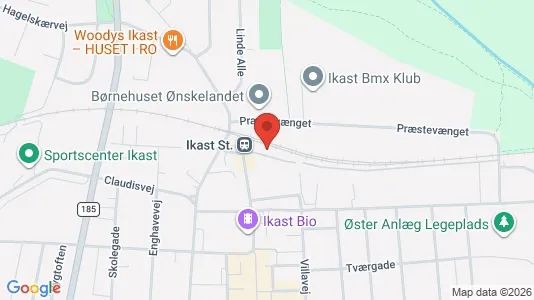 Erhvervslokaler til leje i Ikast - kort over placeringen