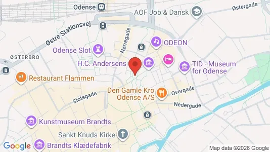 Erhvervslokaler til leje i Odense C - kort over placeringen