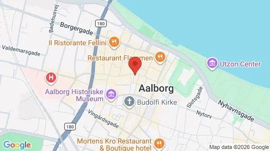 Erhvervslokaler til leje i Aalborg Centrum - kort over placeringen