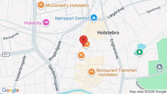 Erhvervslokaler til leje i Holstebro - kort over placeringen