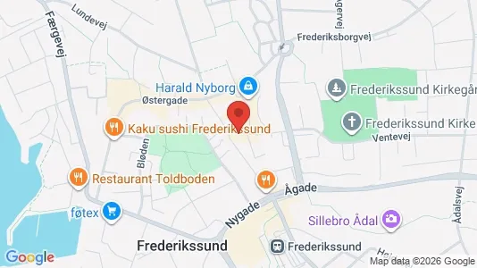 Erhvervslokaler til leje i Frederikssund - kort over placeringen