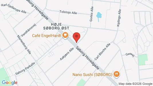 Erhvervslokaler til leje i Søborg - kort over placeringen
