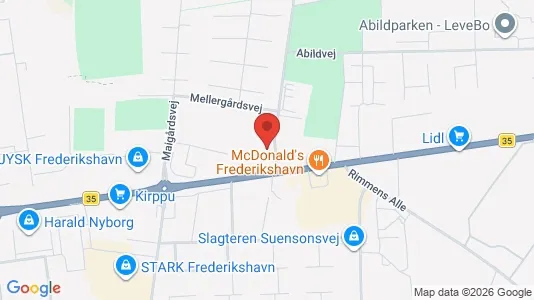 Erhvervslokaler til leje i Frederikshavn - kort over placeringen