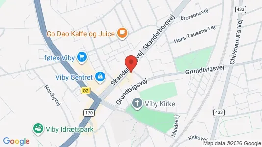 Erhvervslokaler til leje i Viby J - kort over placeringen